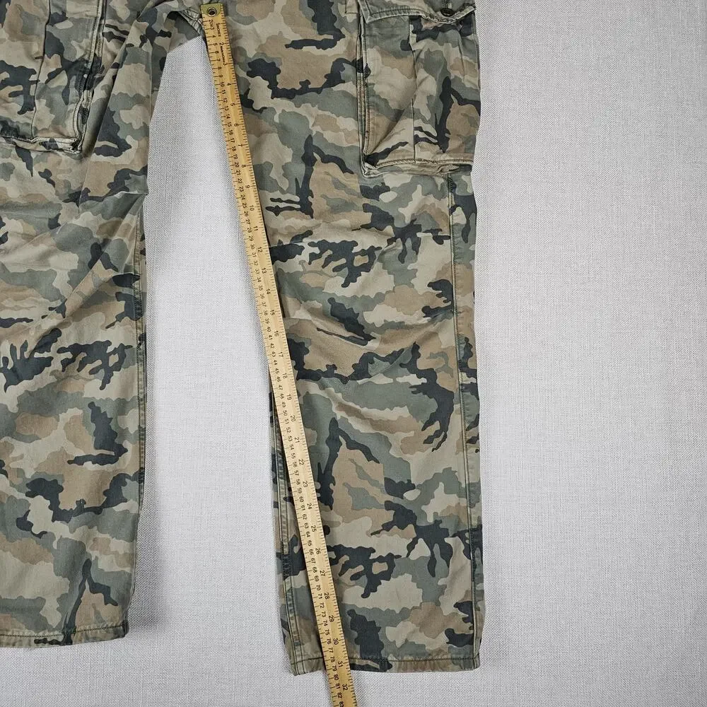 Levi's Cargo Pants Men's 38×31 Green/Brown Camouflage Paratrooper